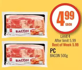 Shoppers Drug Mart Pc bacon offer