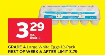Rexall Grade a large white eggs offer