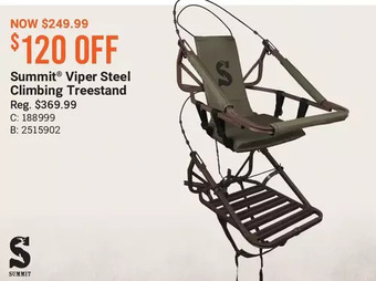 Cabela's Summit viper steel climbing treestand offer