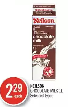 Shoppers Drug Mart Neilson chocolate milk 1l offer
