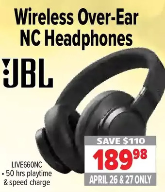 2001 Audio Video Jbl wireless over-ear nc headphones offer