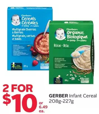 Rexall Gerber infant cereal offer