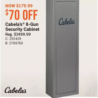 Cabela's Cabela's 8-gun security cabinet offer