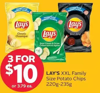 Rexall Lay's xxl family size potato chips offer