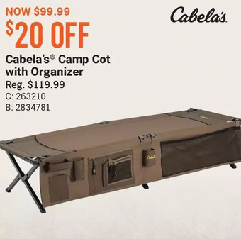 Cabela's Cabela's camp cot with organizer offer
