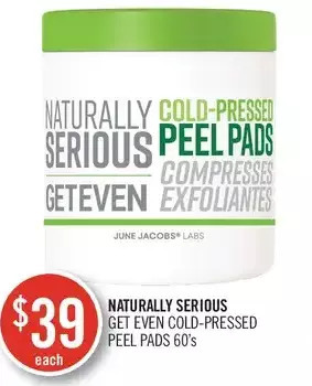 Shoppers Drug Mart Naturally serious get even cold-pressed peel pads offer