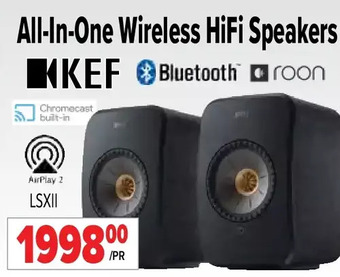 2001 Audio Video Kef all-in-one wireless hifi speakers offer