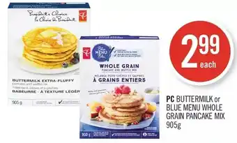 Shoppers Drug Mart Pc buttermilk or blue menu whole grain pancake mix offer