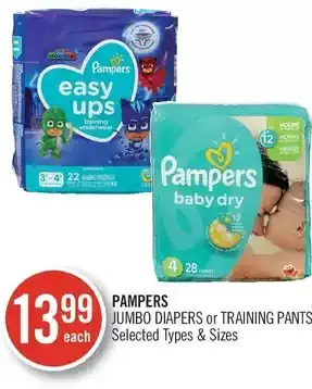 Shoppers Drug Mart Pampers jumbo diapers or training pants offer