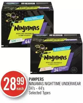 Shoppers Drug Mart Pampers ninjamas nighttime underwear offer