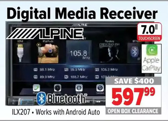 2001 Audio Video Alpine digital media receiver offer
