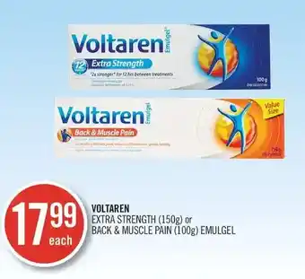 Shoppers Drug Mart Voltaren extra strength or back & muscle pain emulgel offer