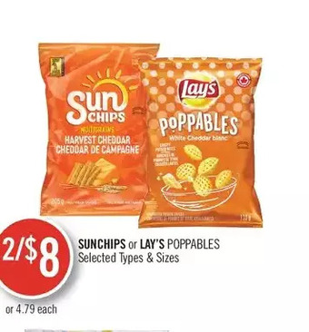 Shoppers Drug Mart Sunchips or lay's poppables offer