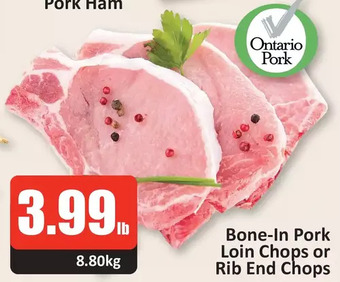 Starsky Bone-in pork loin chops or rib end chops offer