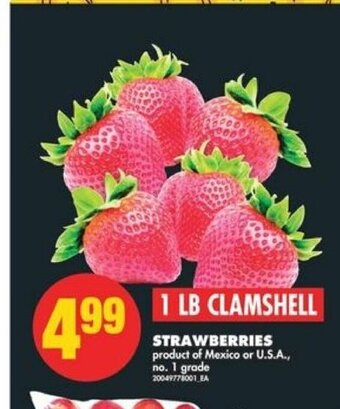 No Frills Strawberries 1lb clamshell offer