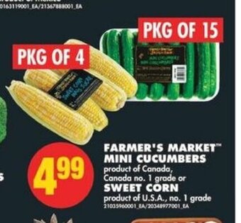 No Frills Farmer's market mini cucumbers pkg of 15 offer