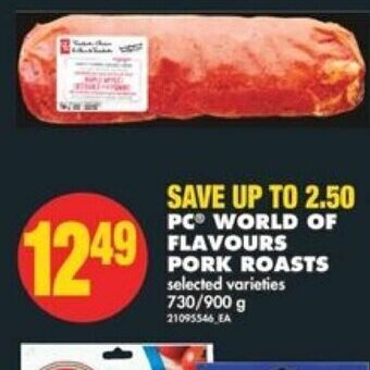 No Frills PC world of flavours pork roasts offer