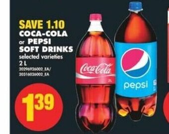 No Frills Coca-cola soft drinks 2L offer