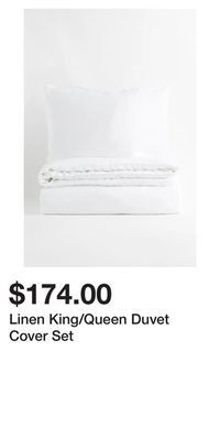H&M Linen king/queen duvet cover set offer
