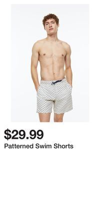 H&M Patterned swim shorts offer