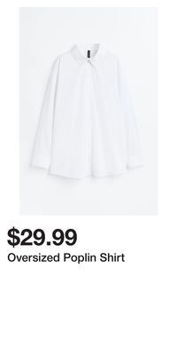 H&M Oversized poplin shirt offer