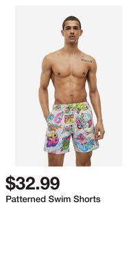 H&M Patterned swim shorts offer