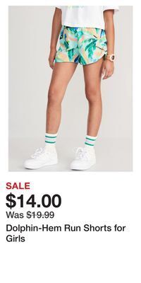Old Navy Dolphin-hem run shorts for girls offer