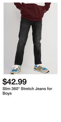 Old Navy Slim 360° stretch jeans for boys offer