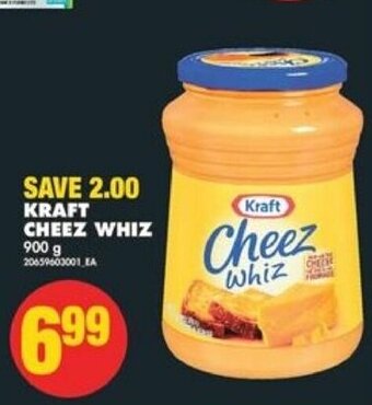 No Frills Kraft cheez whiz 900g offer