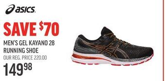Sport Chek Asics men's gel kayano 28 running shoe offer
