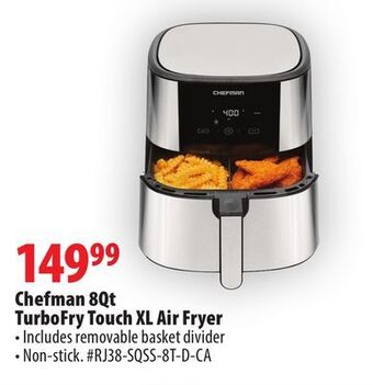 London Drugs Chefman 8qt turbofry touch xl air fryer offer