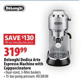 London Drugs Delonghi dedica arte espresso machine with cappuccinatore offer