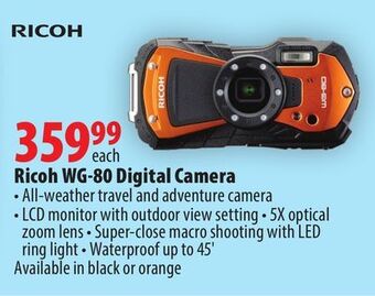 London Drugs Ricoh wg-80 digital camera offer