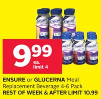 Rexall Ensure or glucerna meal replacement beverage offer