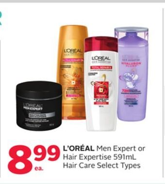 Rexall L' oréal men expert or hair expertise 591ml hair care offer