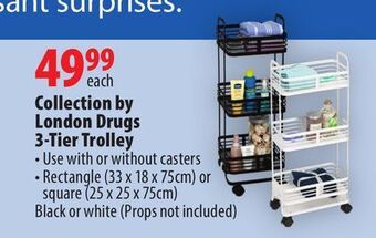 London Drugs Collection by london drugs 3-tier trolley offer