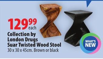 London Drugs Collection by london drugs suar twisted wood stool offer