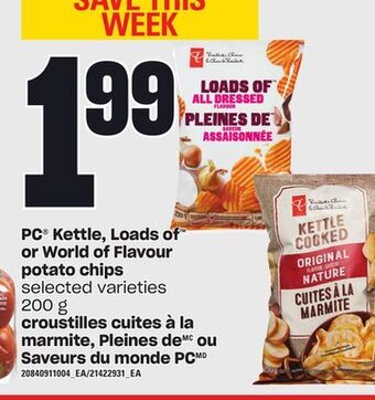 Independent City Market Croustilles cuites à la marmite, pleines de ou saveurs du monde pc, 200 g offer