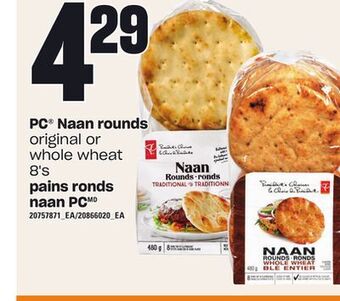 Independent City Market Pains ronds naan pc, 8's offer