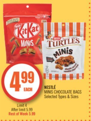 Shoppers Drug Mart Nestle minis chocolate bags offer