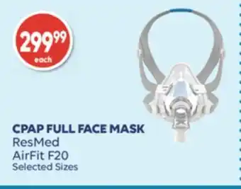 Wellwise by Shoppers Cpap full face mask resmed airfit f20 offer