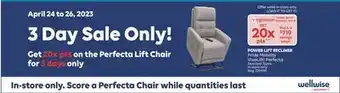 Wellwise by Shoppers Power lift recliner pride mobility vivalift! perfecta offer