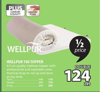 JYSK Wellpur t40 topper offer