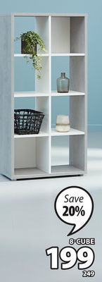 JYSK Haldager cubed bookshelves in white offer