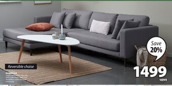 JYSK Kannikhus large 3-seat corner sofa with extra wide chaise offer