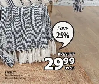 JYSK Presley recycled polyester throw blanket offer