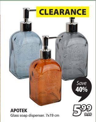 JYSK Apotek glass soap dispenser offer