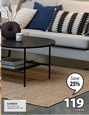 JYSK Gloriosa jute woven rug offer