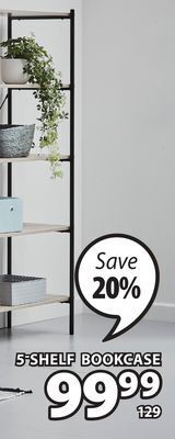 JYSK Vandborg 5-shelf bookcase offer