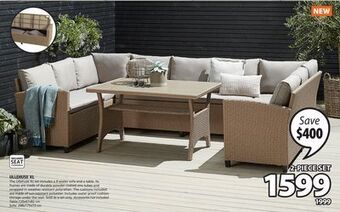 JYSK Ullehuse xl the ullehuse xl set includes a 9-seater sofa and a table offer